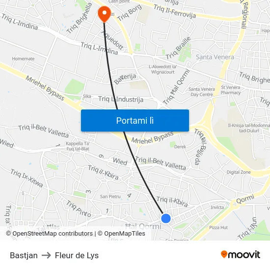 Bastjan to Fleur de Lys map