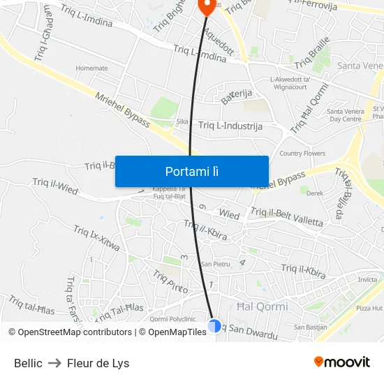 Bellic to Fleur de Lys map