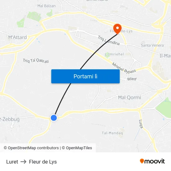 Luret to Fleur de Lys map