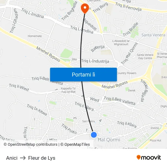 Anici to Fleur de Lys map