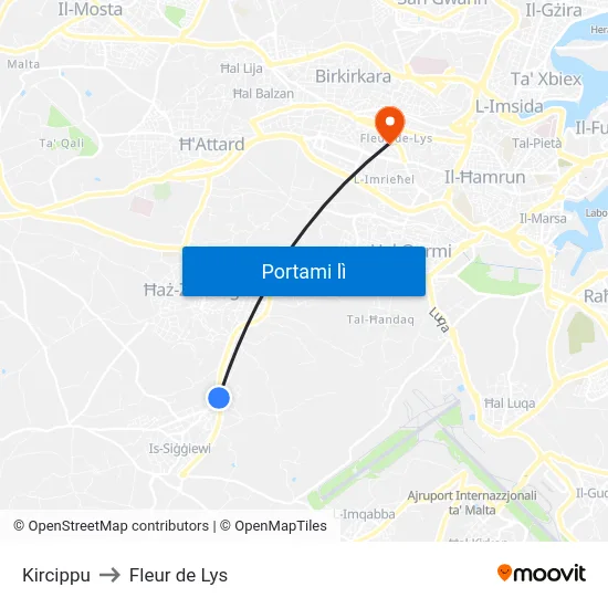 Kircippu to Fleur de Lys map