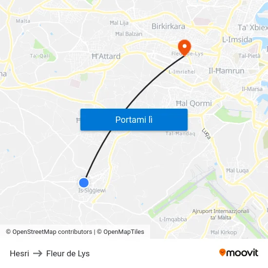 Hesri to Fleur de Lys map