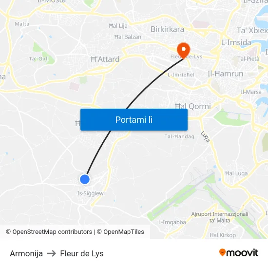 Armonija to Fleur de Lys map