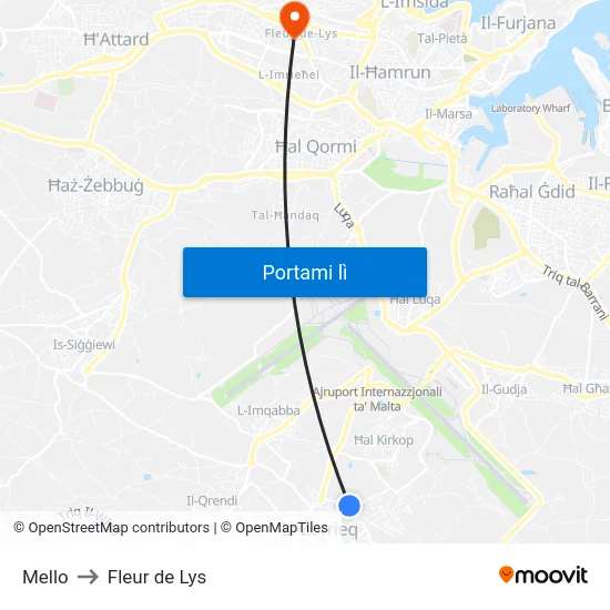 Mello to Fleur de Lys map