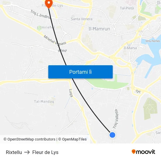 Rixtellu to Fleur de Lys map