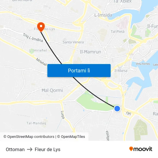 Ottoman to Fleur de Lys map