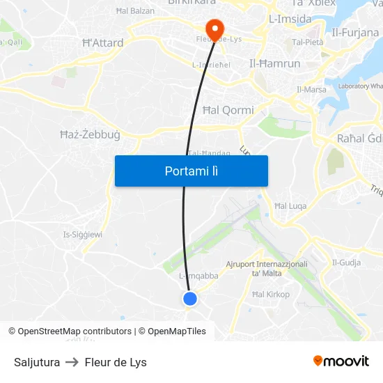 Saljutura to Fleur de Lys map