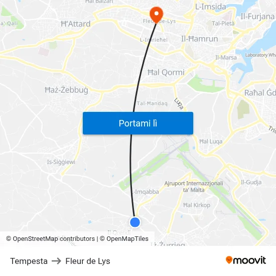 Tempesta to Fleur de Lys map