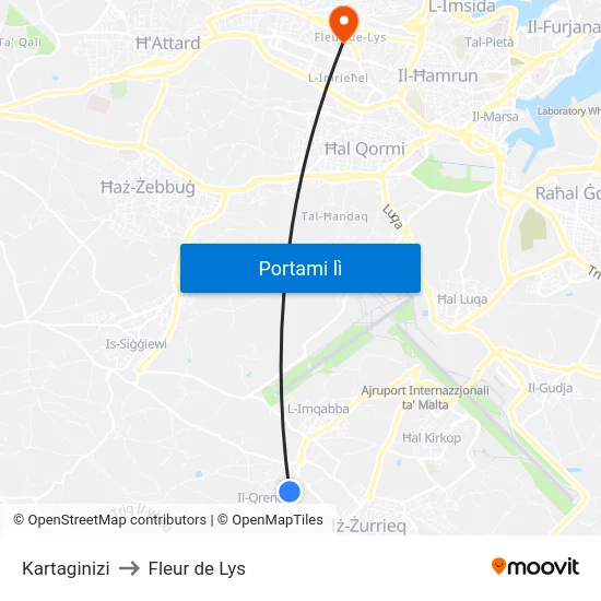 Kartaginizi to Fleur de Lys map