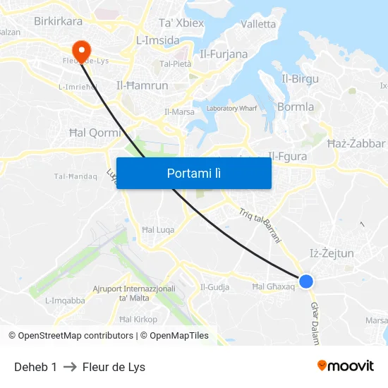 Deheb 1 to Fleur de Lys map