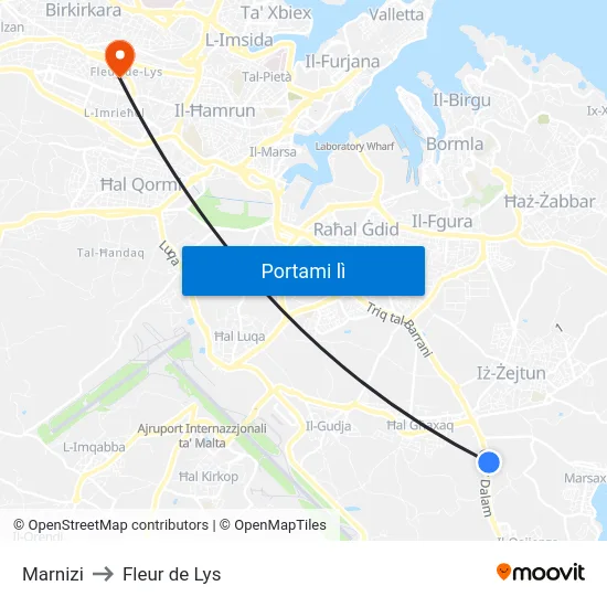 Marnizi to Fleur de Lys map