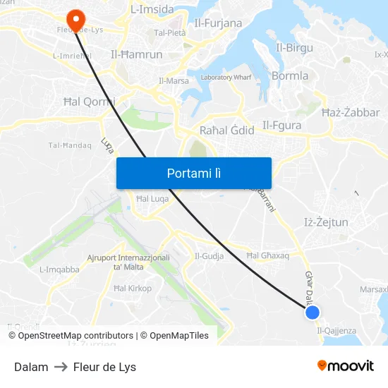 Dalam to Fleur de Lys map