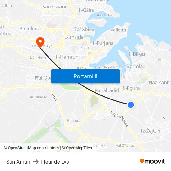 San Xmun to Fleur de Lys map