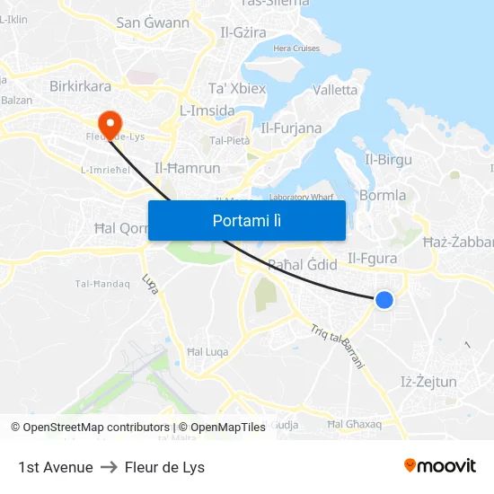 1st Avenue to Fleur de Lys map