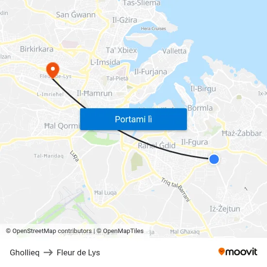 Ghollieq to Fleur de Lys map