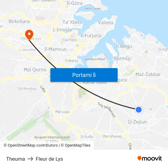 Theuma to Fleur de Lys map