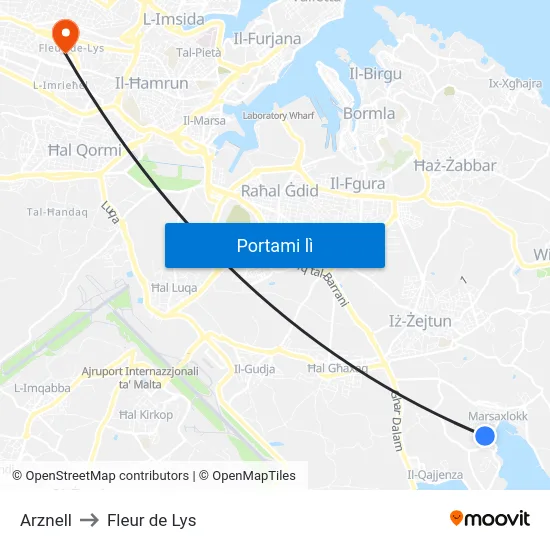 Arznell to Fleur de Lys map