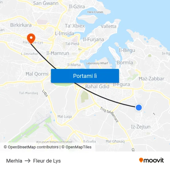 Merhla to Fleur de Lys map