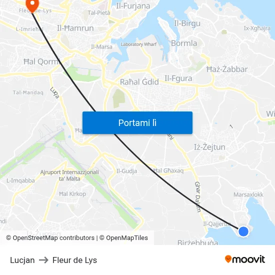 Lucjan to Fleur de Lys map