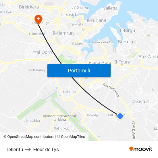 Telleritu to Fleur de Lys map
