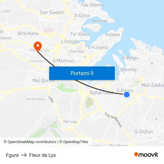 Fgura to Fleur de Lys map
