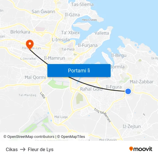 Cikas to Fleur de Lys map