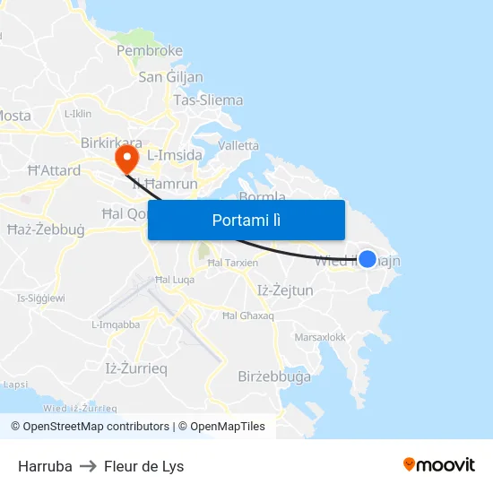 Harruba to Fleur de Lys map