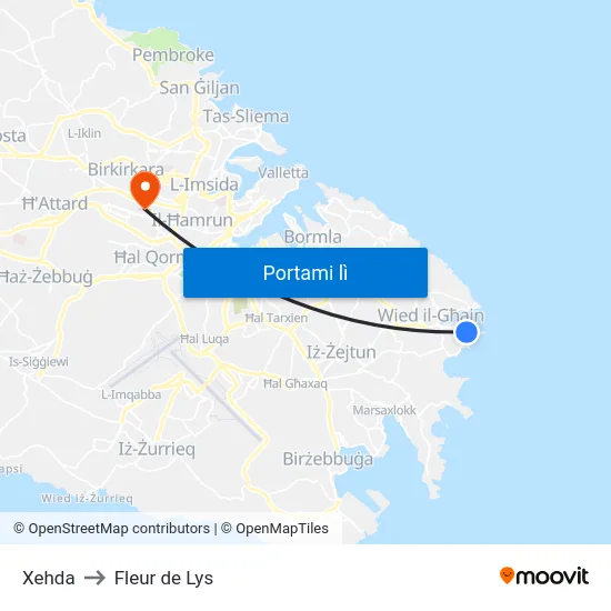 Xehda to Fleur de Lys map