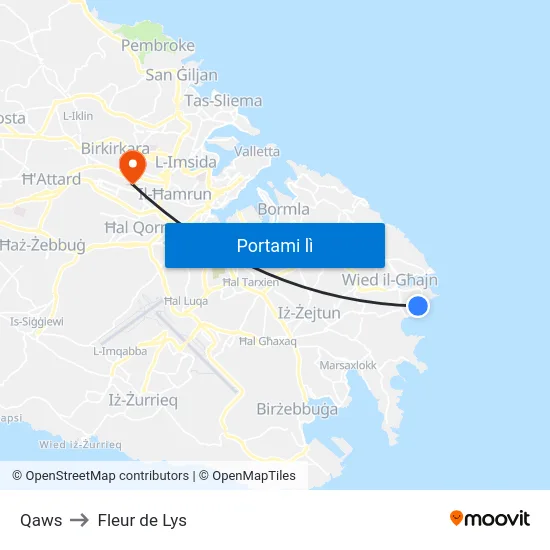 Qaws to Fleur de Lys map