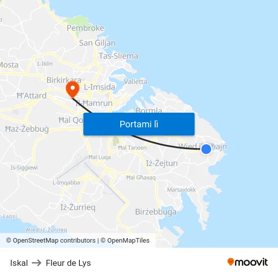 Iskal to Fleur de Lys map