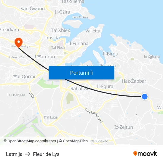 Latmija to Fleur de Lys map