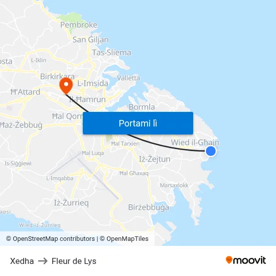 Xedha to Fleur de Lys map