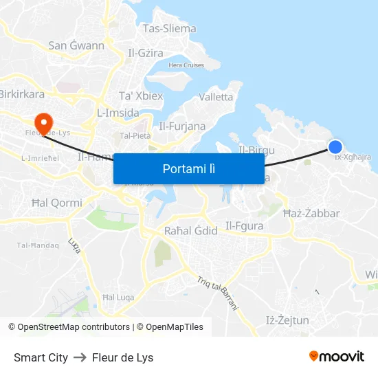 Smart City to Fleur de Lys map