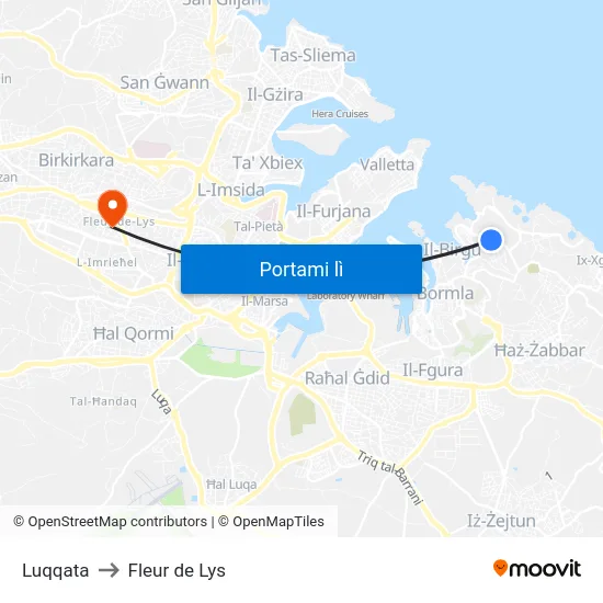 Luqqata to Fleur de Lys map