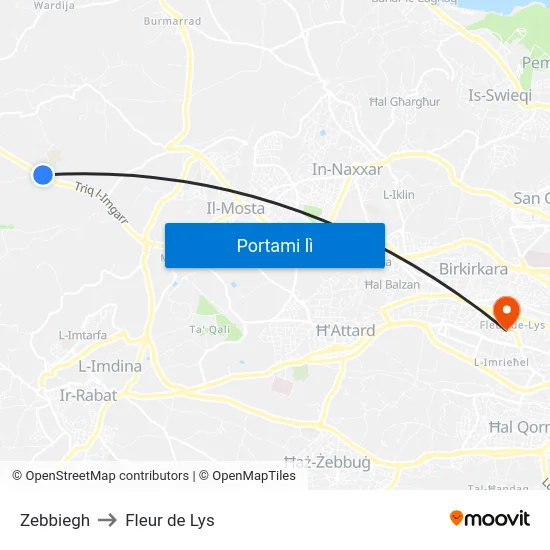 Zebbiegh to Fleur de Lys map