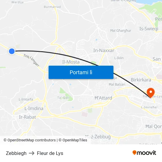 Zebbiegh to Fleur de Lys map