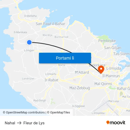 Nahal to Fleur de Lys map