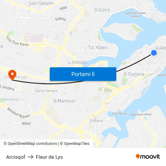Arcisqof to Fleur de Lys map