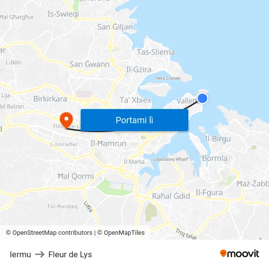 Iermu to Fleur de Lys map