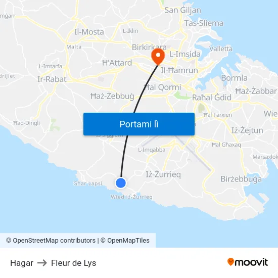 Hagar to Fleur de Lys map