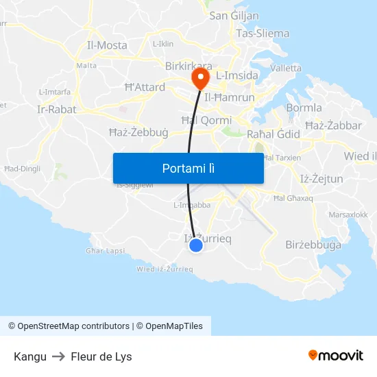 Kangu to Fleur de Lys map