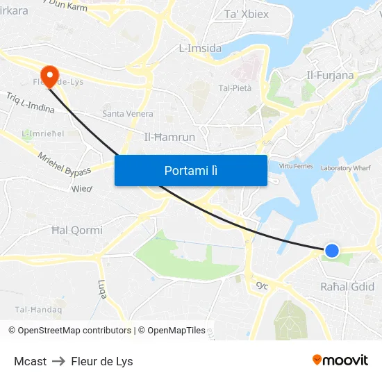 Mcast to Fleur de Lys map