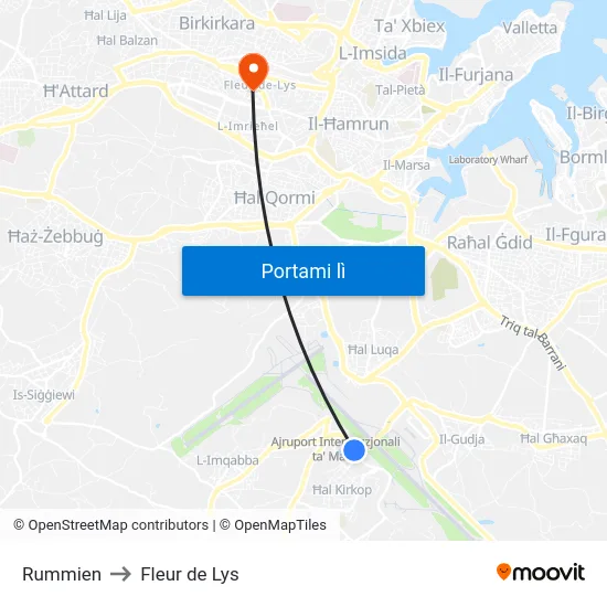 Rummien to Fleur de Lys map