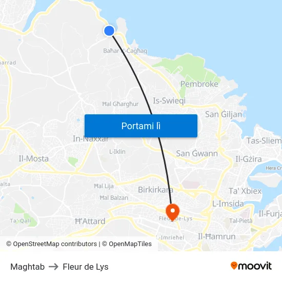 Maghtab to Fleur de Lys map