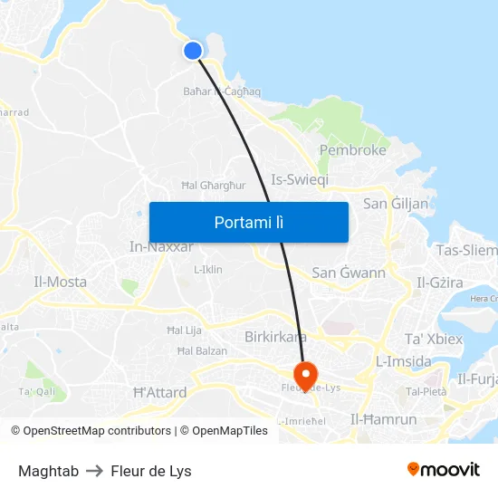 Maghtab to Fleur de Lys map