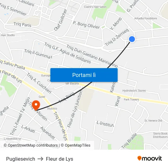 Pugliesevich to Fleur de Lys map