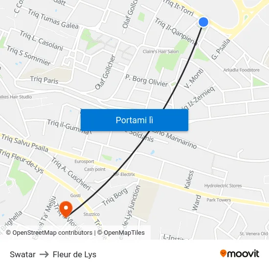 Swatar to Fleur de Lys map