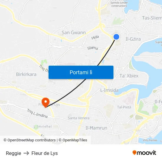 Reggie to Fleur de Lys map