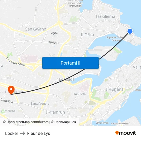Locker to Fleur de Lys map