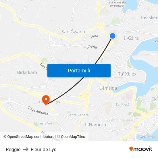 Reggie to Fleur de Lys map